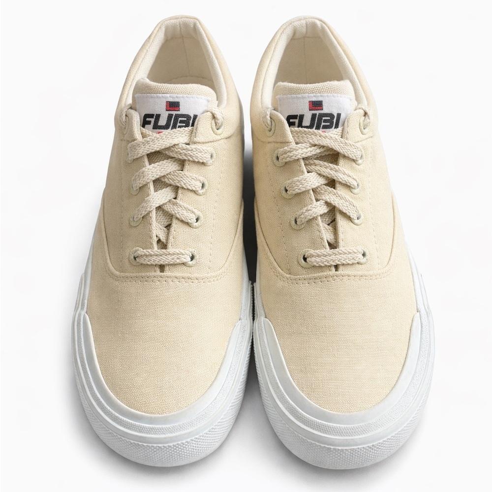 FUBU Low-Top Canvas Sneakers Men’s Size 9 Beige Vulcanized Sole NEW No Tags - Picture 2 of 5